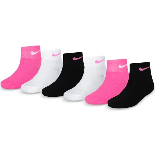 Nike Kids' Little Metallic Swoosh Quarter Socks