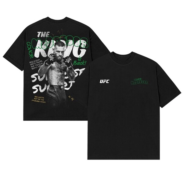 Men's UFC Black Conor McGregor King Boxy T-Shirt
