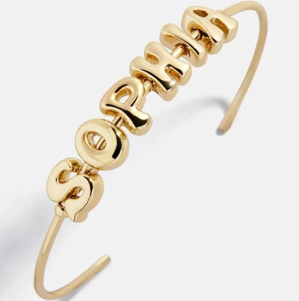 BaubleBar Bubble Letter Custom Cuff Bracelet