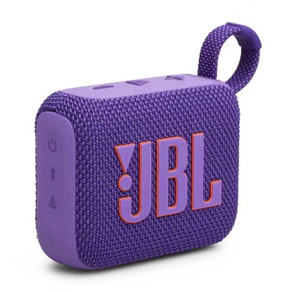 JBL Go4 Portable Bluetooth Waterproof Speaker - Purple: Wireless Outdoor USB-C Rechargeable