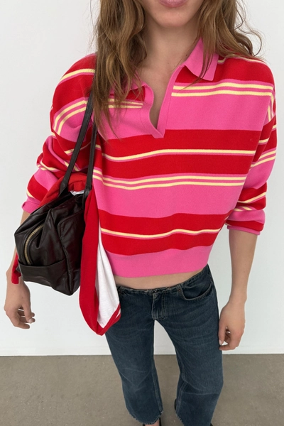 POLO DE MALHA ÀS RISCAS - Multicolor | ZARA Portugal