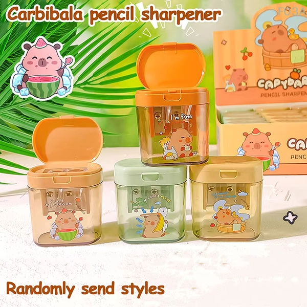 Cartoon Cute Capybara Double Hole Pencil Sharpener Portable Creative Mini Manual Pencil Sharpener Student Stationery Gifts - AliExpress 21