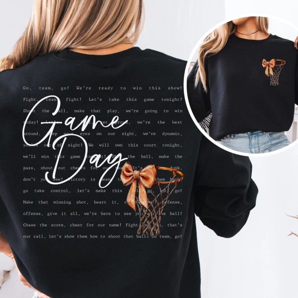 Game Day Shirt, Basketball Shirt, Coquette Basketball Shirt,Basketball Mom Shirt,Basketball Coquette Bow Shirt,Sport Mom Gift,Basketball Tee
