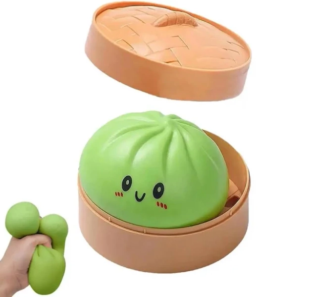 Colorful Dumpling Squishes Stress Balls Reusable Low Rebound Decompression Toys Dough Ball Unique