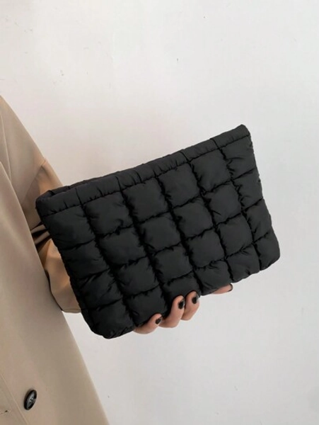 Fashion Multifunctional Elastic Overlocking Embroidery Thread Plaid Cosmetic Bag Casual Clutch Handbag Warm Down Mini Bag Makeup Organizer Makeup Storage Bag Mini Pouch Travel Small Makeup Case Accessories Make Up Holder Brush Bag Make Up Container Cosmetic Bag Travel Essentials Ladies Accessories Travelling Stuff Makeup Bag Makeup Bags Makeup Pouch Make Up Pouch Back To School Supplies