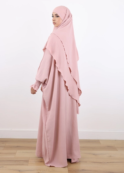 ABAYA & KHIMAR 2 Layer SET Blush Pink - Ina Collection