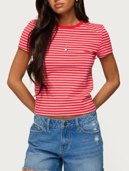 Edikted Nessie Striped T-Shirt