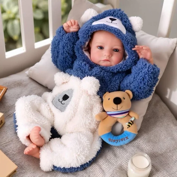 Babeside Lifelike Reborn Baby Dolls Boy - Aiden 20 Inch Handmade Realistic Baby Doll Soft Body Realistic-Newborn Silicone Baby Doll With Toy & Gift Bo