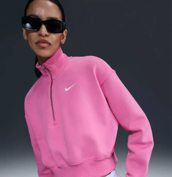 Nike Women's Sportswear Phoenix Fleece Oversized 1/2-Zip Crop Sweatshirt