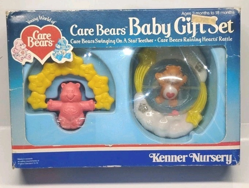 Care Bears 1980s infant toddler rolling toy Kenner Nursery Original Package 