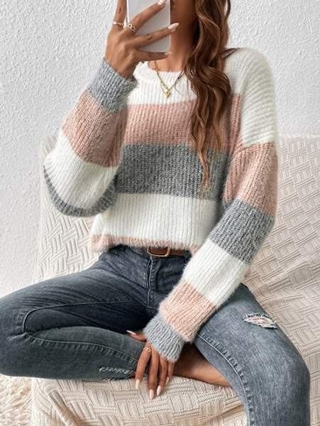 SHEIN Frenchy Women Christmas Reindeer & Snowflake Heart Pattern Sweater,Warm,Dropped Shoulders,1pc Women Casual Everyday Christmas Tree Pattern Crew Neck Sweater, Autumn/Winter Clothes, Christmas Elk ,Red And White,Christmas Women Clothes,Christmas Women,New Year Eve ,Christmas Sweater,Red Women Sweater,Red Christmas ,Christmas Clothes,Christmas Top,Festival Clothes,Knitted Sweater Pink Casual