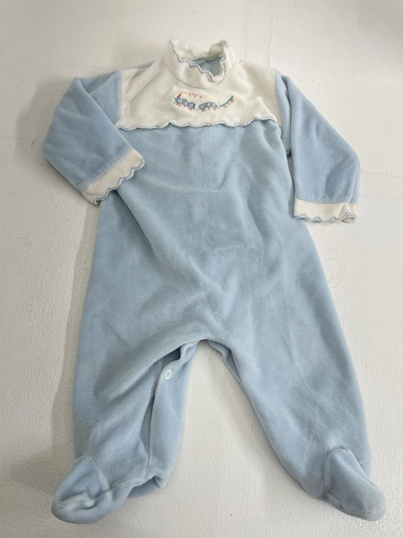 Vintage Baby  Boy Jumpsuit Size 3-6 Months Blue Color