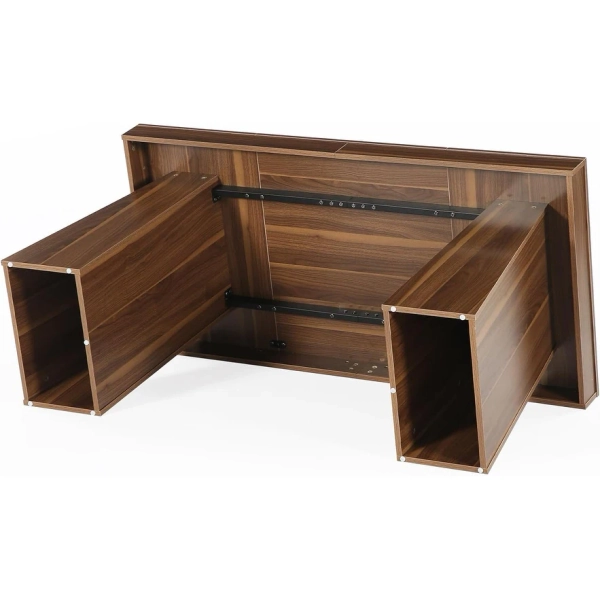 55 Inches Executive Desk with Double Trapezoid Base for home office
