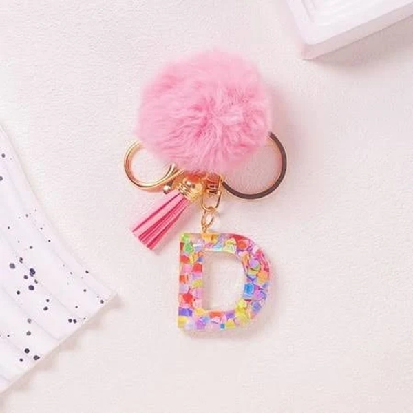 Tassel Initial Letter Key Chains for Women and Girls