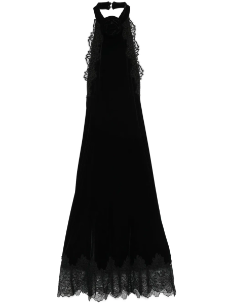 NISSA floral-appliqué midi dress | 38