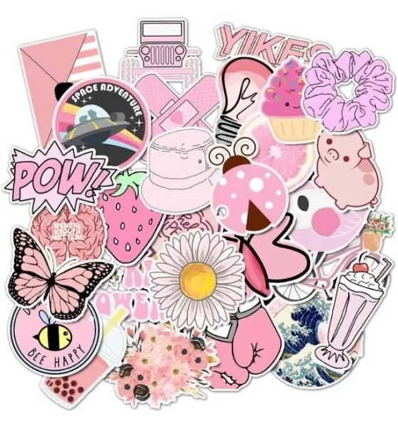 50 Pink Premium Sticker Pack