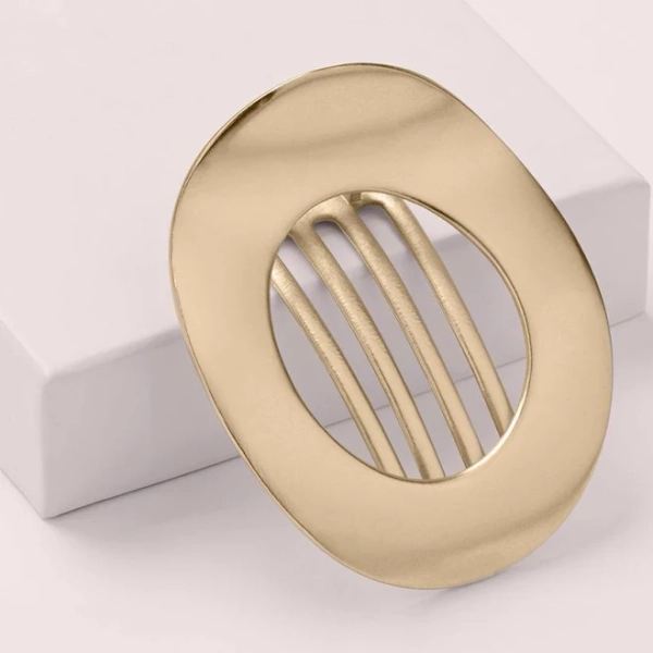 The Hair Edit Gilded Ellipse Flat Lay Claw Clip