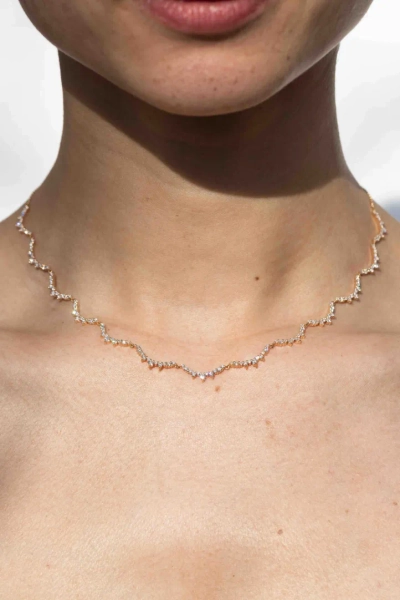 Collier Rivière de diamants en Or Rose