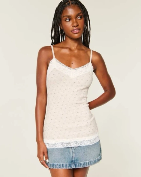 Women's Hollister Blue Lace Cami Top