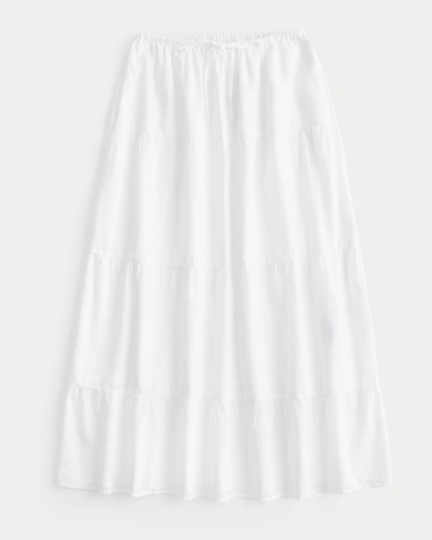 Clip Dot Tiered Maxi Skirt