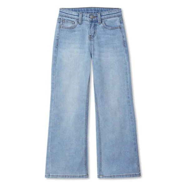 Lands' End Girls' Wide Leg Denim Jeans