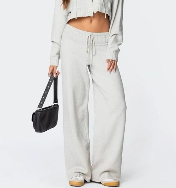 Edikted Women's Russell Straight Leg Knit Pants