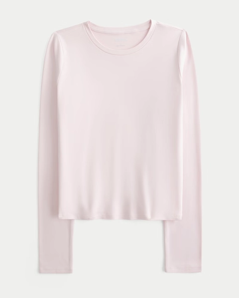 Long-Sleeve Seamless Fabric Crew Baby Tee