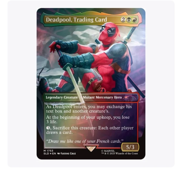 Deadpool, Trading Card (Rainbow Foil)