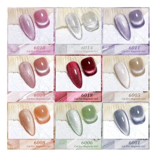 NAILCO Crystal Cat Eye Gel Nail Polish 10ml UV Nail Art Lakiery Hybrydowe SPAR Magnet Nail Gel