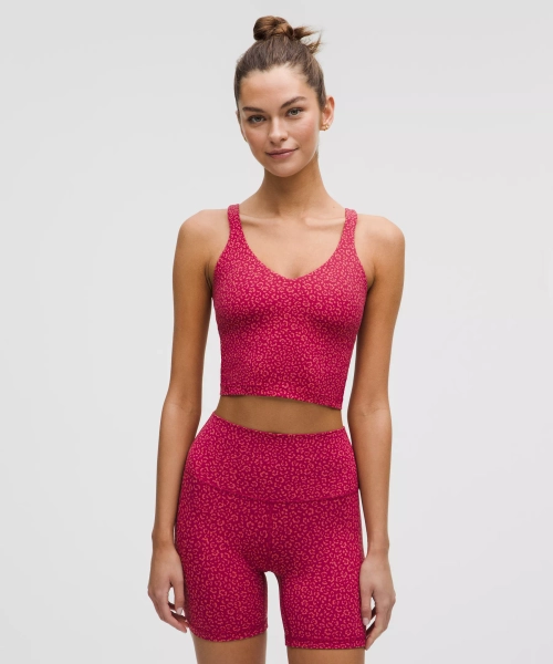 lululemon Align™ Tank Top *Light Support, A/B Cup - Leopard Daisy Desert Red Magenta Smoke - 6