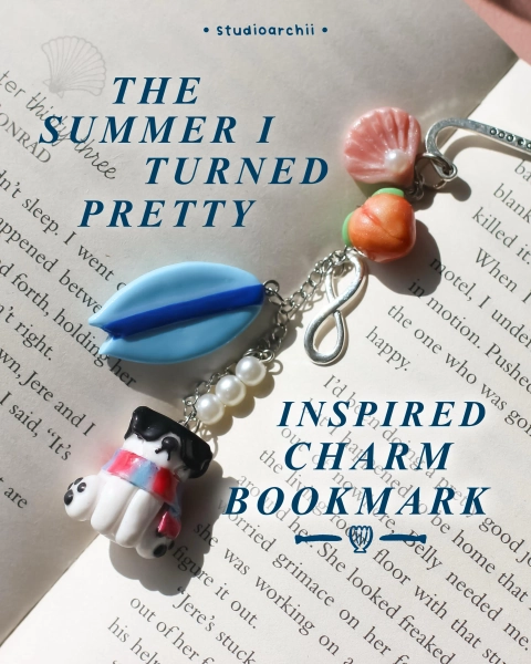 The Summer I Turned Pretty Bookmark : Handmade Polymer Clay Bookmark, Pre-order