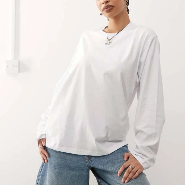 Weekday Oversized Boxy Fit Long Sleeve T-Shirt