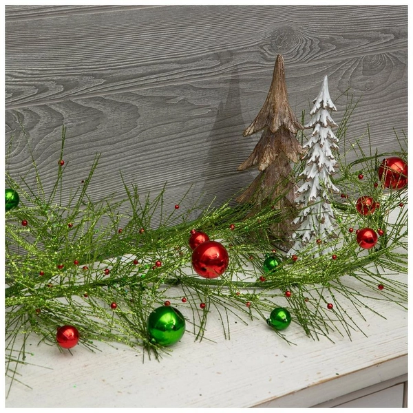 Whimsical Pine &amp; Ornament Garland
