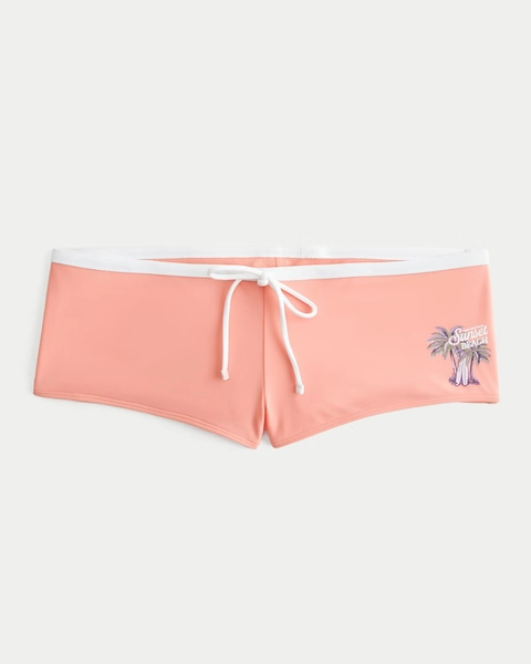 Sunset Beach Graphic Swim Shorts