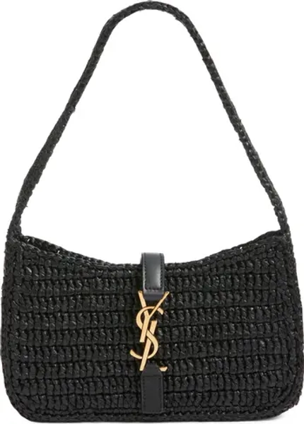Mini Le 5 À 7 Raffia Shoulder Bag