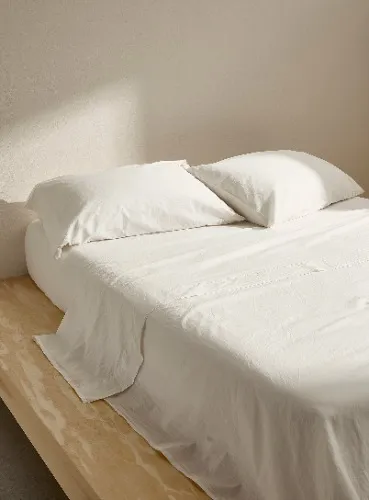 Solid pure organic cotton sheet set Fits mattresses up to 16 in