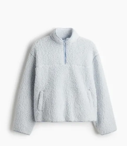 Half Zip Fleece Sweatshirt - medium