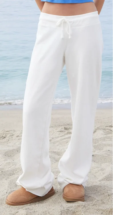 John Galt White Hilary Soft Yoga Baggy Sweatpants | PacSun
