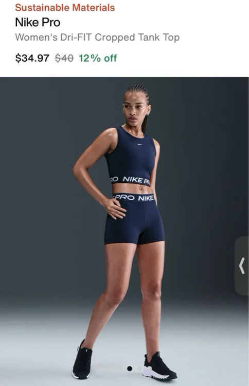 Nike Pro Women's Dri-FIT Cropped Tank Top
