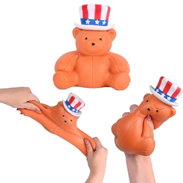 Sunny Days Squeeezy Americana Teddy Bear Fidget Toy