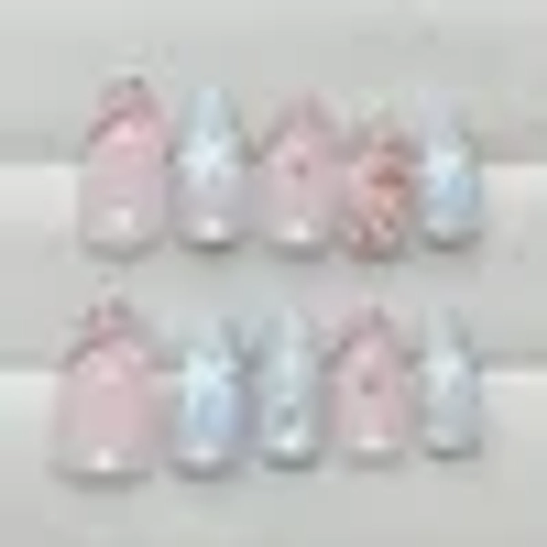 Beach Press on Nails Ocean Shell Fake Nails with Pearl Design Starfish Flower Glue on Nails Short Almond False Nail Glossy Full Cover Artificial Acrylic Nail press ons for Women Summer Manicure 24Pcs