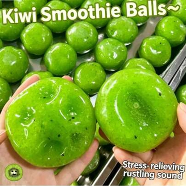 1pc Kiwi Smoothie Handmade Squishy, Moldable Non-Rebound Ice Slush Squeeze Ball, DIY Stress Relief Vent Toy For Adults