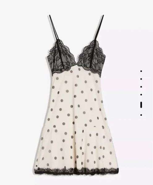 Robe mini bretelles tulle dentelle imprimée