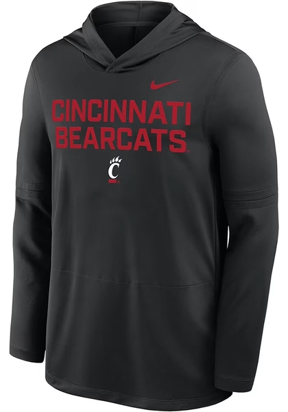 Nike Cincinnati Bearcats Mens Black 0 Sideline Lightweight Hood