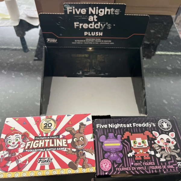 FIVE NIGHTS AT FREDDY'S PLUSH SOFT TOY EMPTY DISPLAY BOX OFFICIAL FUNKO FNAF x 3