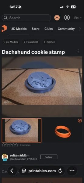 Cookie cutter dachshund 