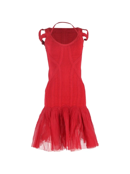 Hervé Léger tulle-skirt midi dress | 44