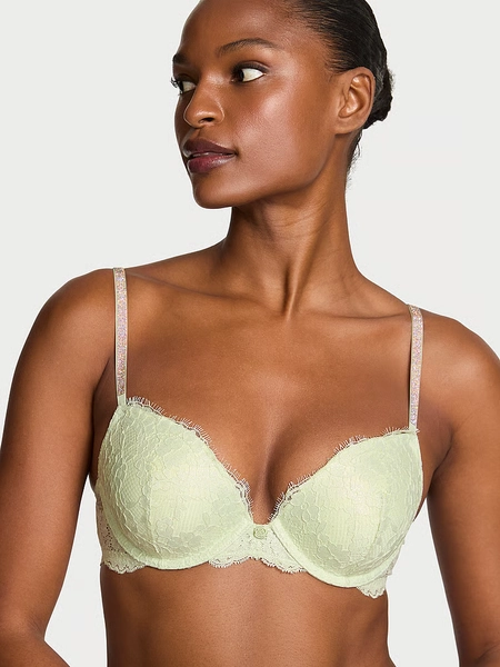 Twinkle Silver Lace Push-Up Bra