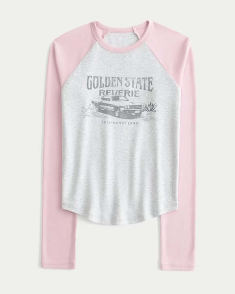 Long-Sleeve Raglan Graphic Tee