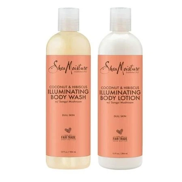 SheaMoisture Coconut & Hibiscus Body Wash and Deep Moisturizing Lotion